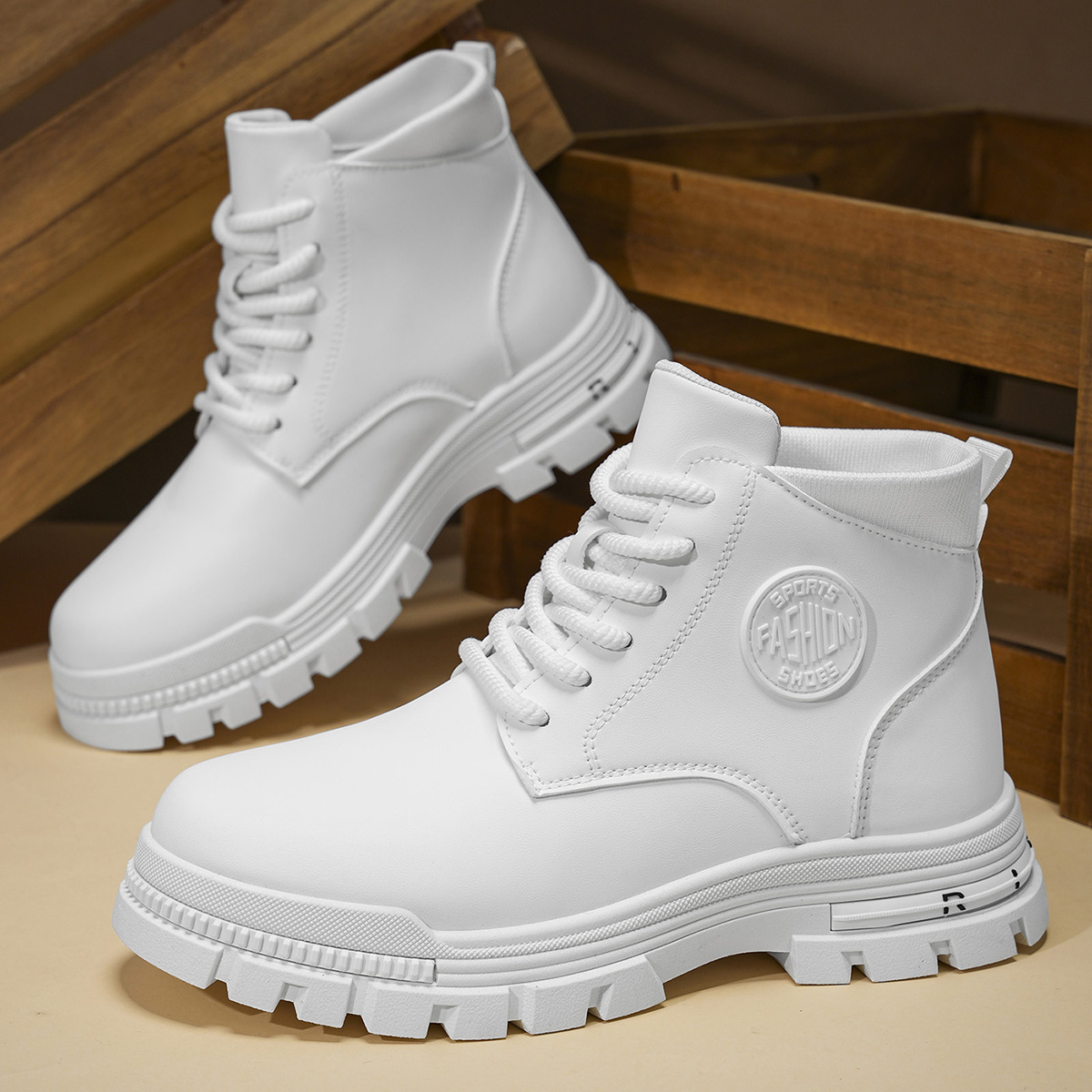 Outdoor Adventure Hiking - Bottes de moto blanches toutes saisons