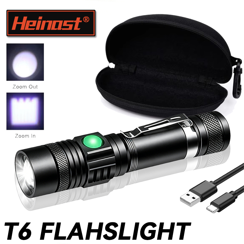 Outdoor Adventure Hiking - Lampe torche LED T6 rechargeable, torche