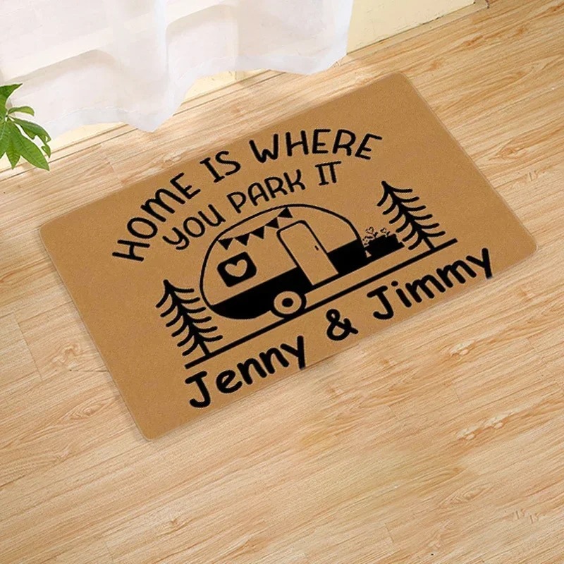Outdoor Adventure Names - Tapis de sol à motifs pour