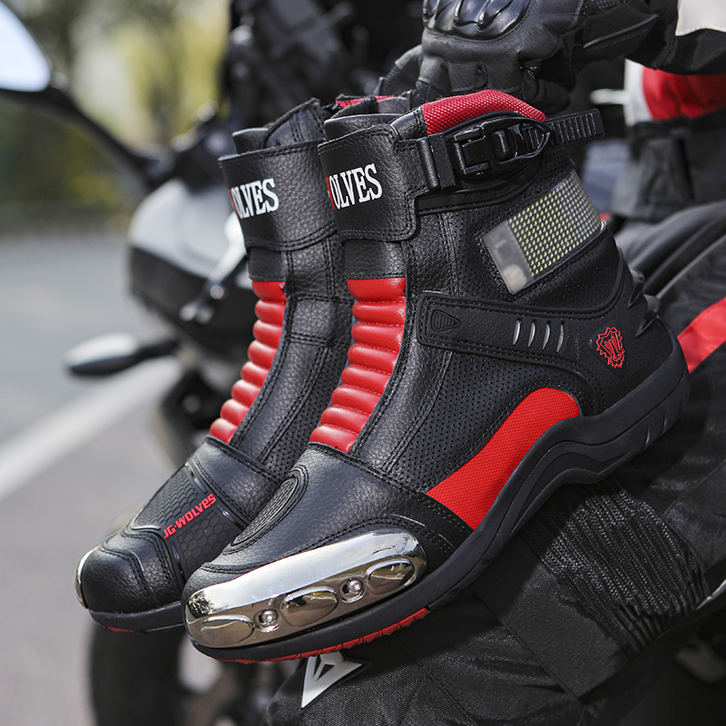 Outdoor Adventure Brands - JG.WOLVES Bottes de moto résistantes à