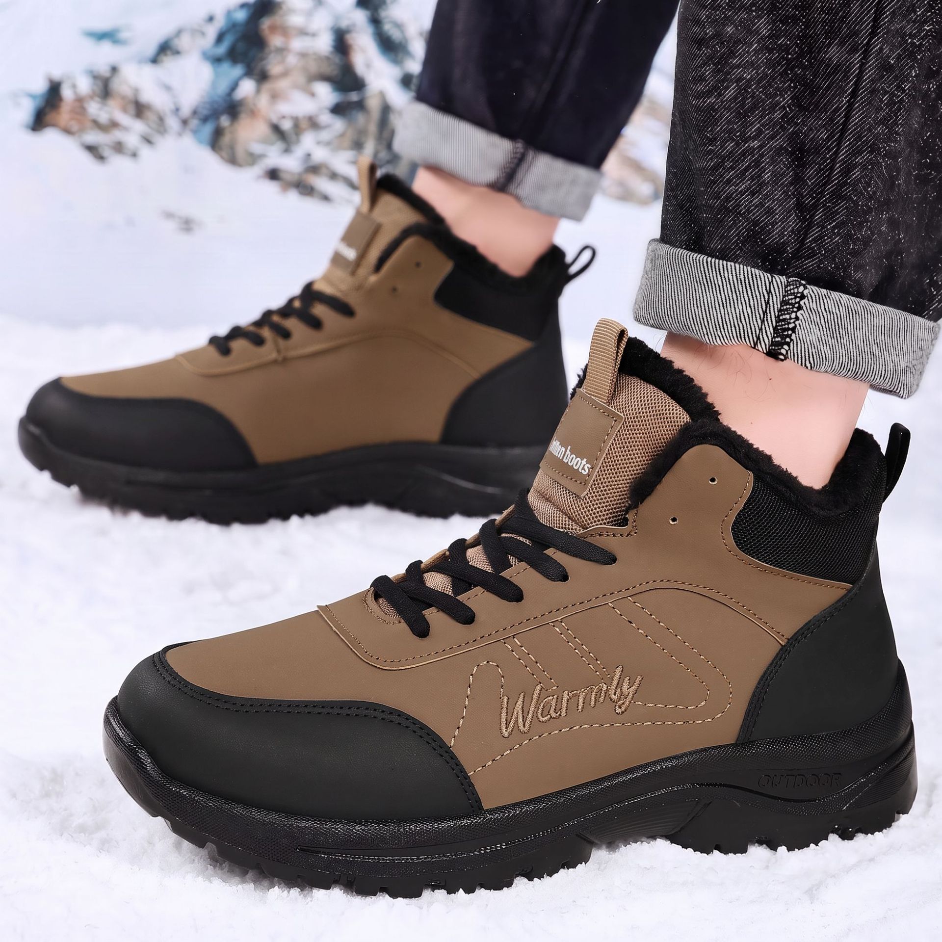 Outdoor Adventure Hiking - Chaussures en coton pour hommes avec