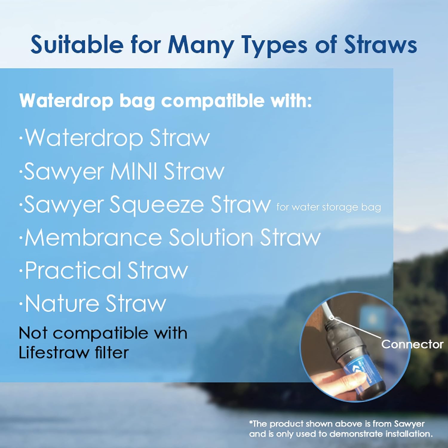 Sac à eau Waterdrop Gravity, c - Water Filter Straw avis et prix