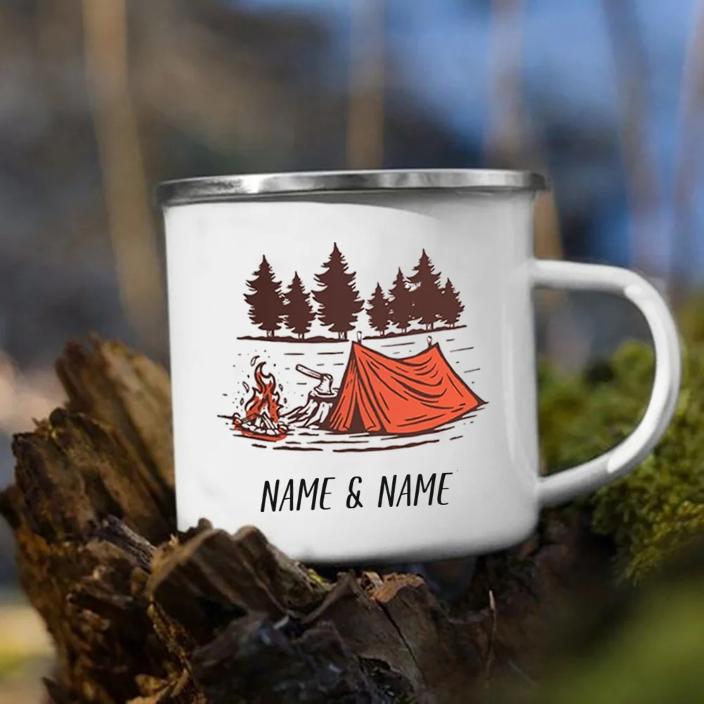 Tasse en émail avec nom person - Outdoor Adventure Names avis et prix