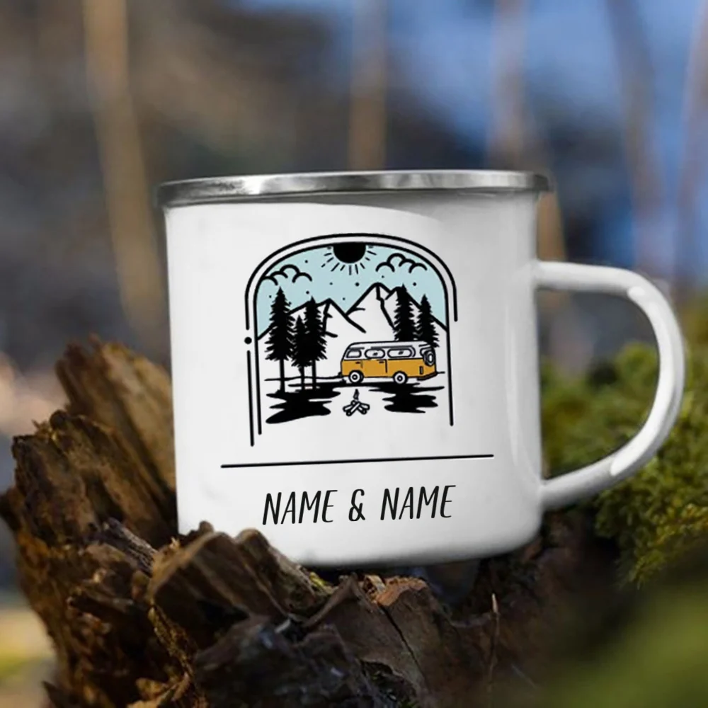 Tasse en émail avec nom person - Outdoor Adventure Names avis et prix