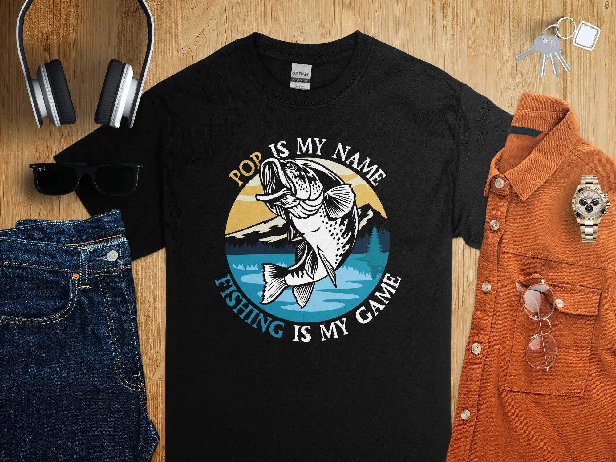 T-shirt pour passionné de pêch - Outdoor Adventure Names avis et prix