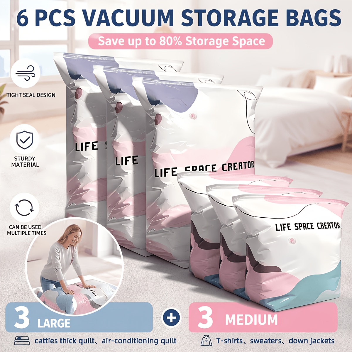 Lot de 6 sacs de rangement sou - Space Blanket Heavy avis et prix
